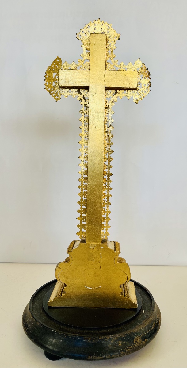 Crucifix Napoléon III sous cloche -photo-2